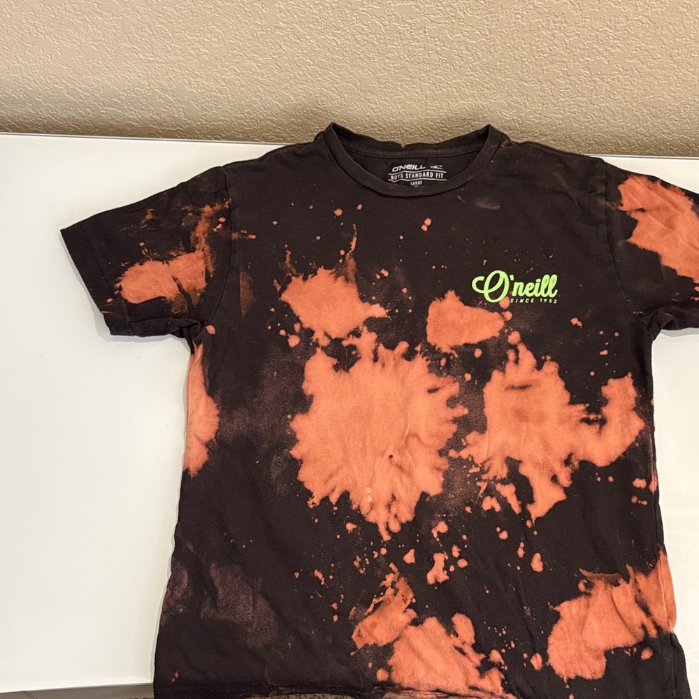 O'Neill Black and Orange Splash Tee